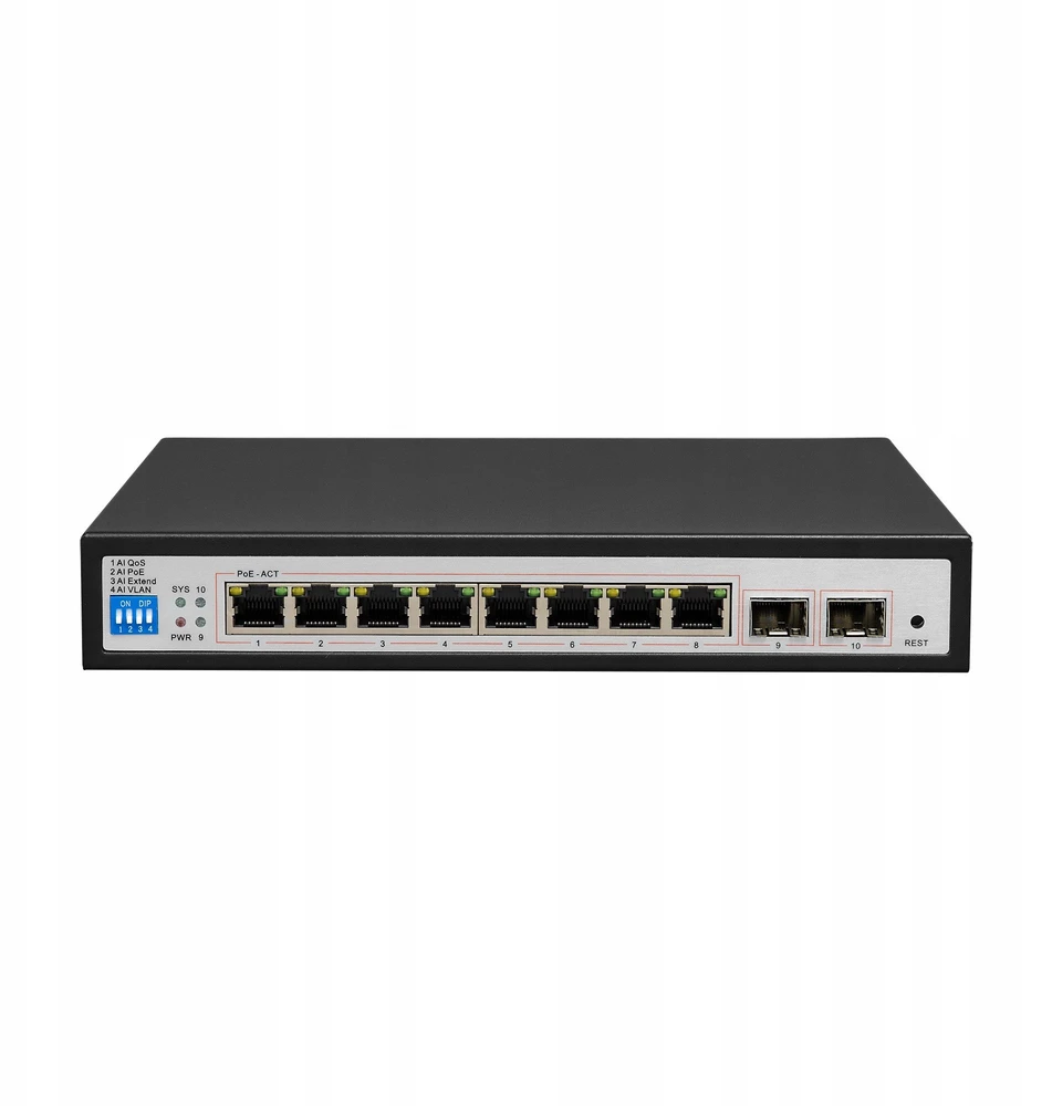 Šakotuvas SWITCH POE BCS-B-SP08G-2SFP 8 PRIEVADŲ SFP BCS BASIC