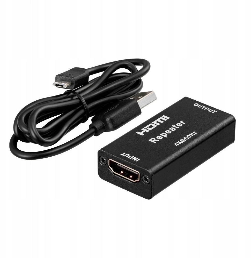 HDMI 4K kartotuvas su maitinimo kabeliu