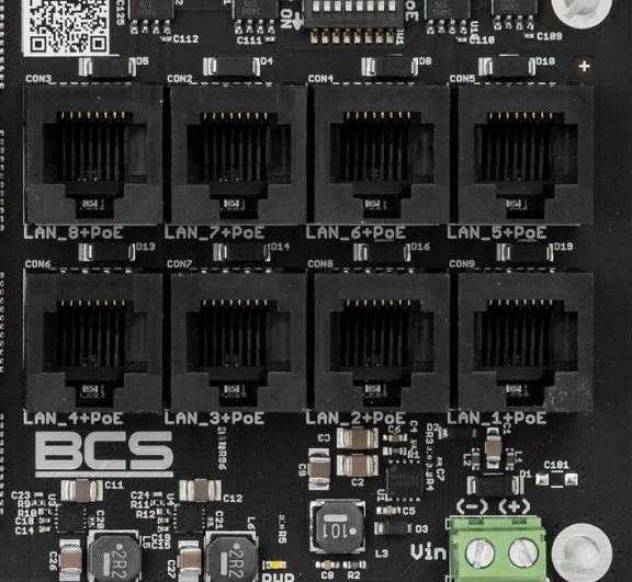 Šakotuvas Bcs maitinimo šaltinis BCS-xPoE10Gb