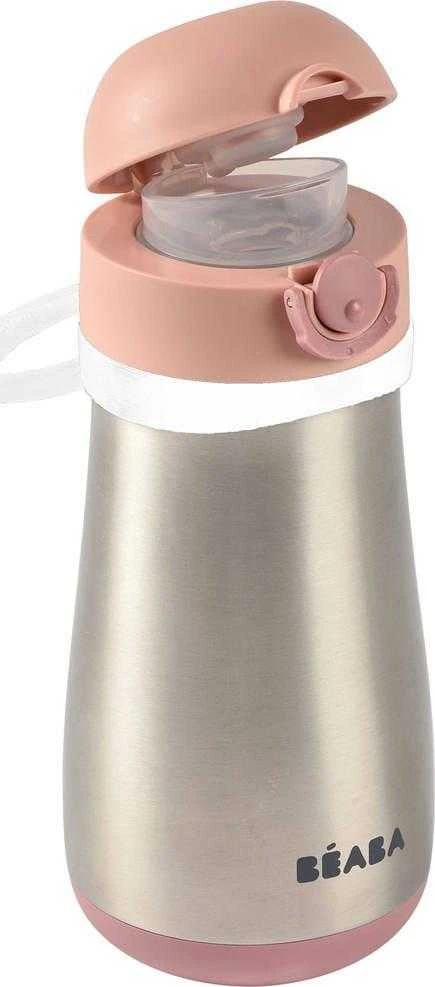 Beaba metalinė gertuvė nuo 18 mėn., 350 ml, spalva: rožinė