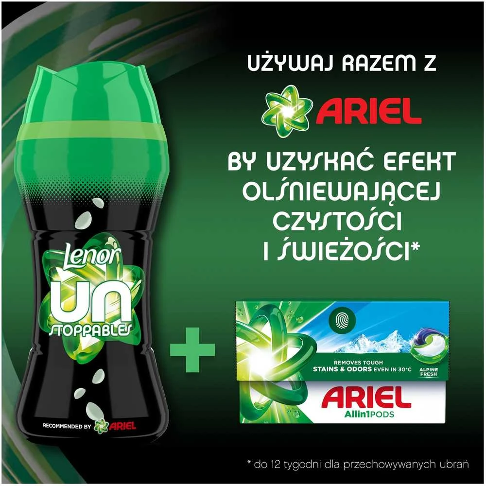 LENOR Kvapniosios granulės "Unstoppable Secent of Ariel", 495 g (41 Skalbimas)