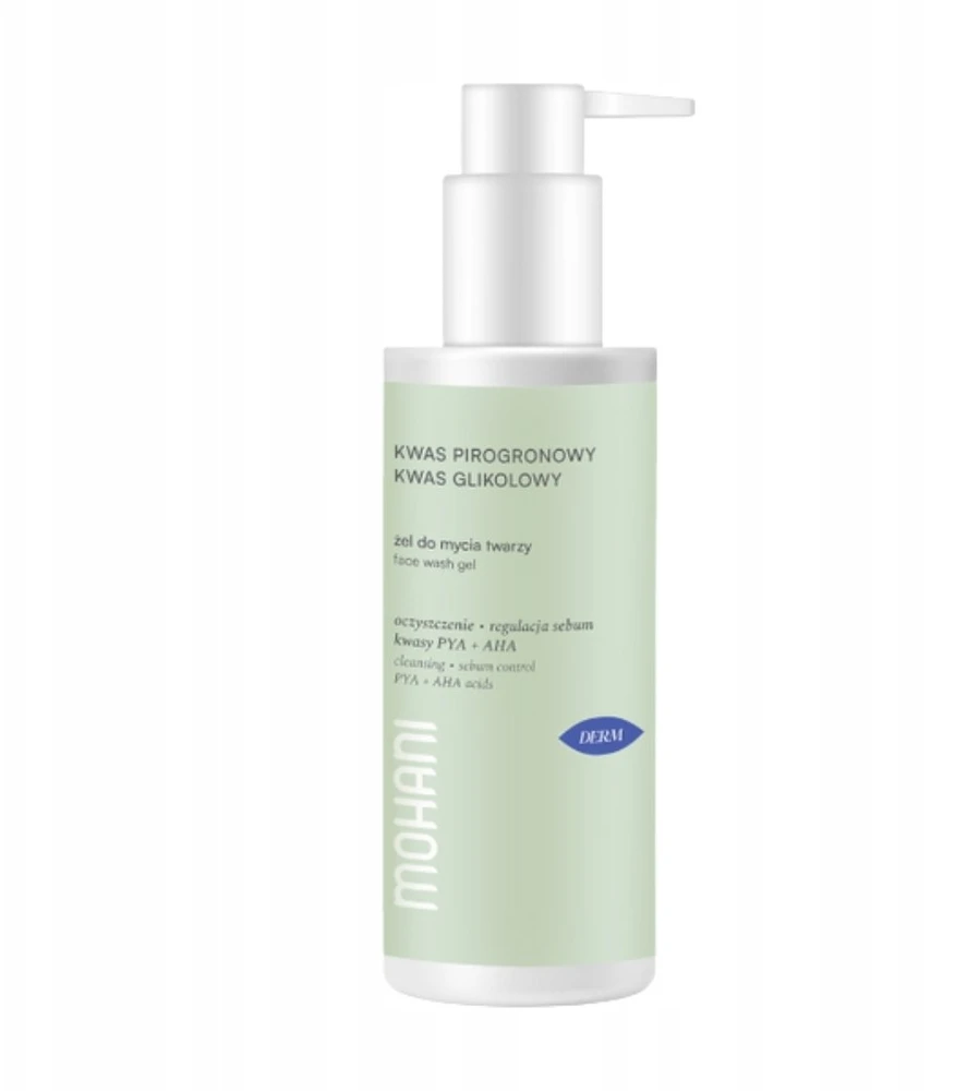 Beauty Formulas Mohani Derm veido valymo gelis su piruvinės ir glikolinės rūgštimis 150 ml