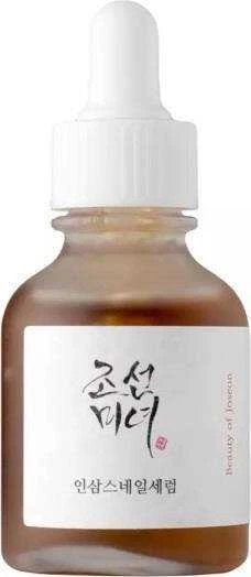 Beauty of Joseon Ginseng + Snail Mucin Revive Serum atkuriantis serumas veidui su ženšeniu ir sraigių mucinu, 30 ml