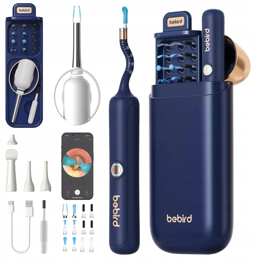 Bebird EarSight Plus otoskopas su ausų valymo kamera (mėlynas)