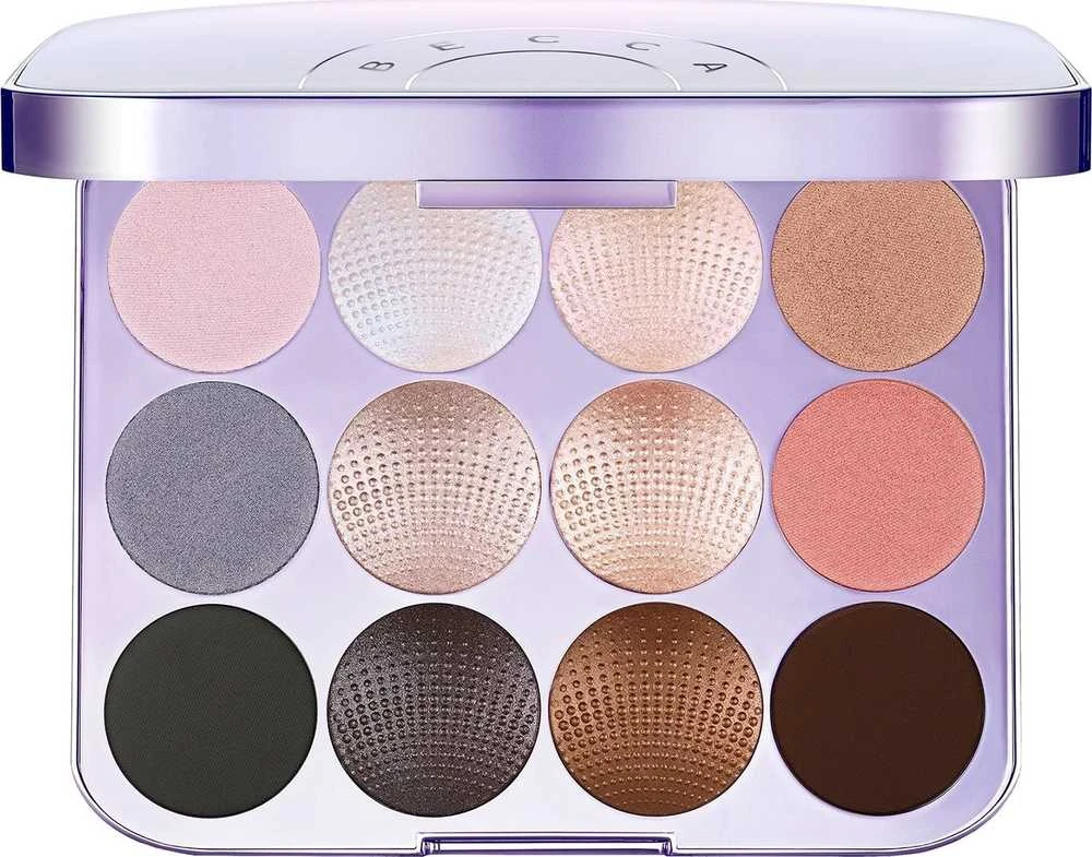 „Becca Pearl Glow Shimmering Shimmering“ akių šešėlių paletė, 12 atspalvių, 3,3 g