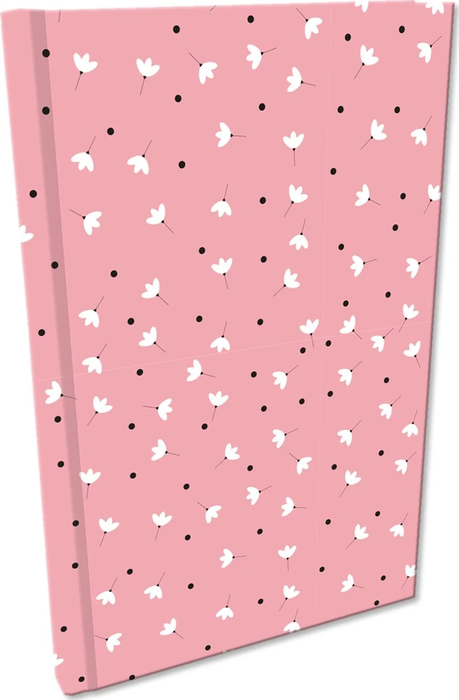 Bee-bee Notes A5 tinklelis Soft Touch Baltos rožinės spalvos gėlės