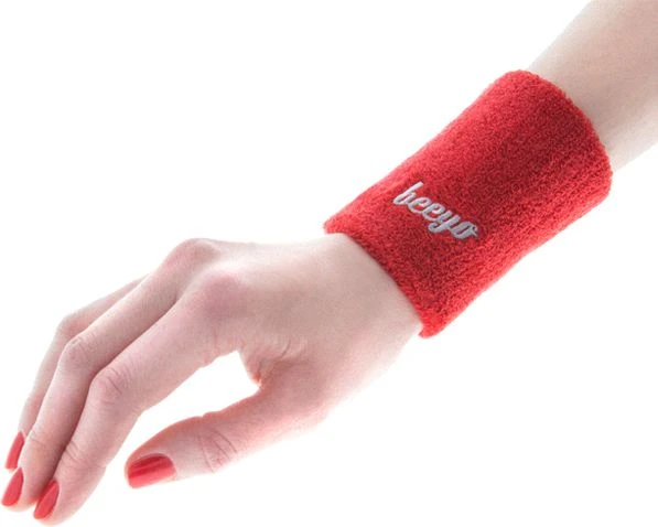 Beeyo Sport Frotte riešo raištis tenisui / bėgimui / dviračiui raudonas