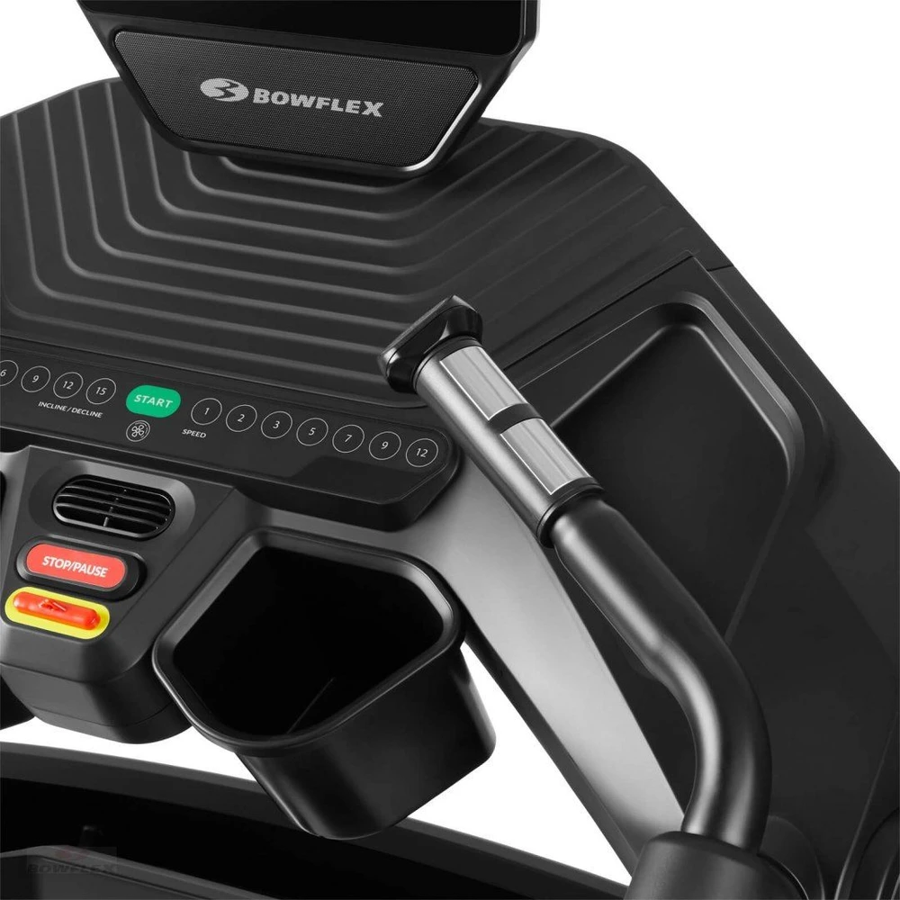 Bowflex T25 bėgimo takelis – valdymo skydelis su jutikliais