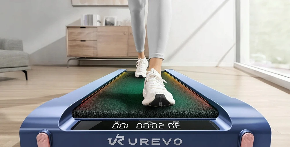 UREVO CyberPad bėgimo takelis, mėlynas