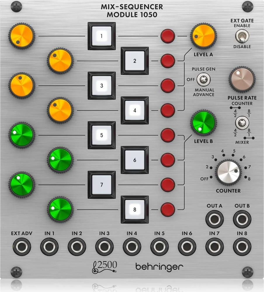 Behringer 1050 MIX-SEQUENCER MODULE 2500 serijos modulinio sintezatoriaus modulis