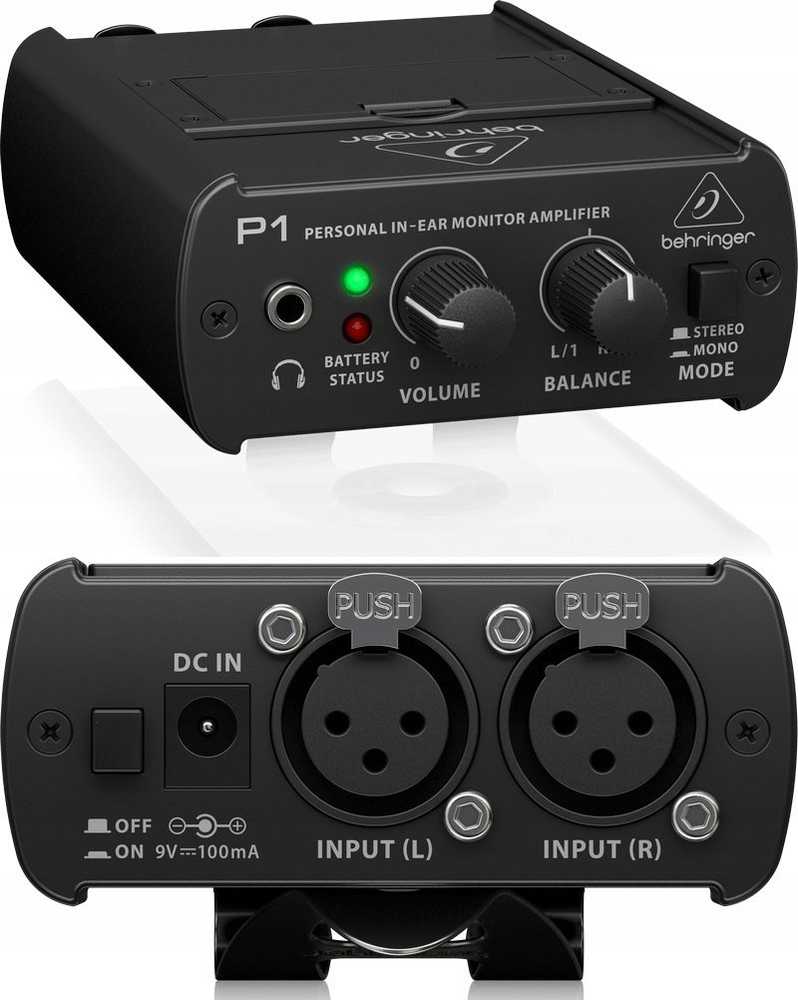 Stiprintuvas Stagg Behringer Powerplay P1 Juoda