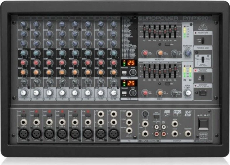 Behringer PMP1680S garsų maišiklis 10 kanalai 10 – 200000 Hz Juoda