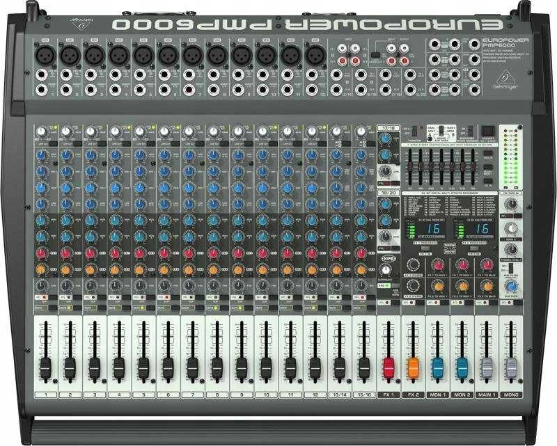 Behringer PMP6000 garso mikšeris, 20 kanalų, 10 – 200 000 Hz, juodas