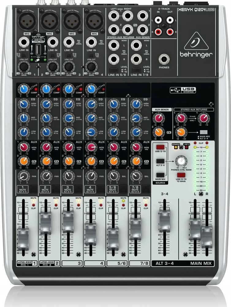 Garsų Pultas - Behringer Q1204USB 12 Kanalų