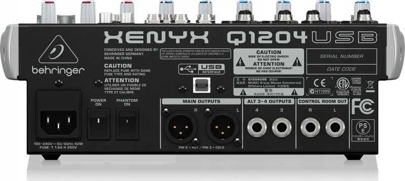 Garsų Pultas - Behringer Q1204USB 12 Kanalų