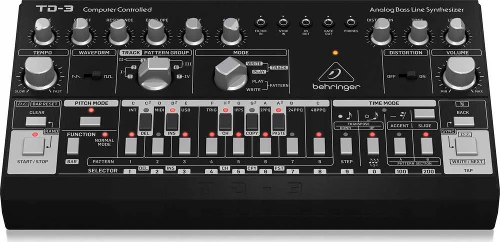 Behringer TD-3-SB Analog synthesizer Juodas