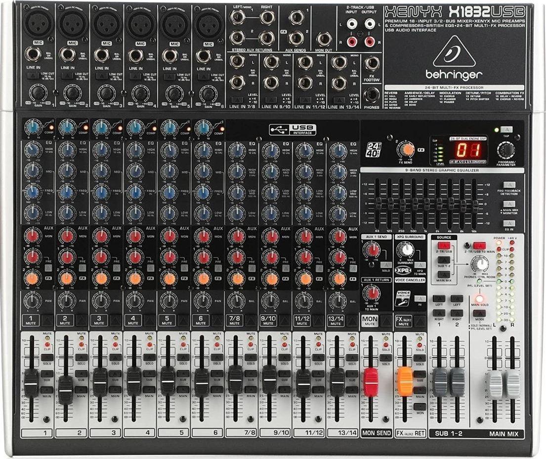 Garsų Pultas - Behringer X1832USB, 18 Kanalų