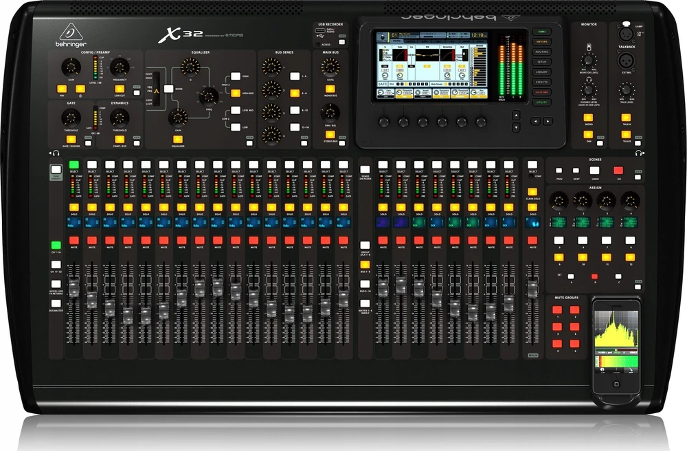 Behringer X32 garso pultas, 40 kanalų, 10–22 000 Hz, juodas