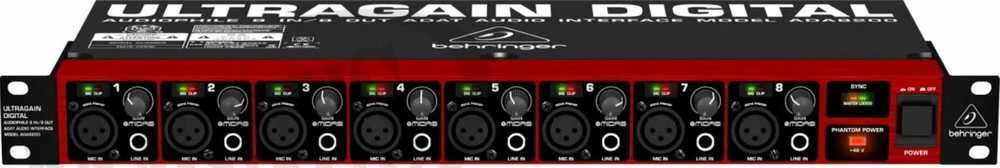 Garso sąsaja - Behringer ULTRAGAIN ADA8200 8 kanalai 24 bitai