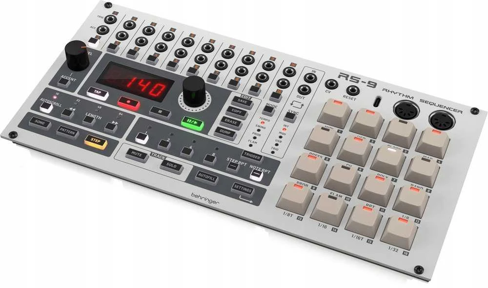 Behringer RS-9 drum machine in eurorack housing