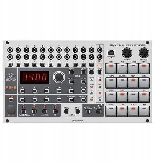 Behringer RS-9 drum machine in eurorack housing