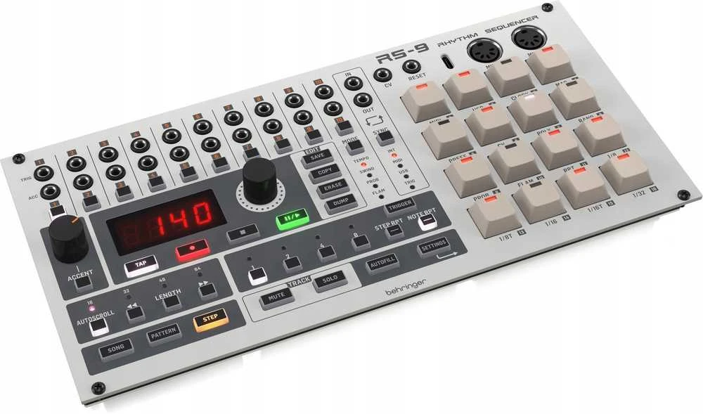Behringer RS-9 drum machine in eurorack housing