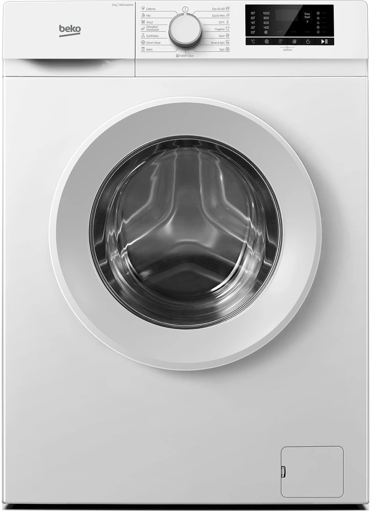 Beko B1WFK2604WEE Skalbimo mašina, Freestanding, Front loading, Skalbimo talpa 6kg, Baltas | BEKO