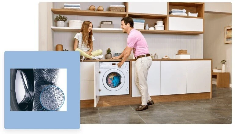 Beko B1WFK2604WEE Skalbimo mašina, Freestanding, Front loading, Skalbimo talpa 6kg, Baltas | BEKO