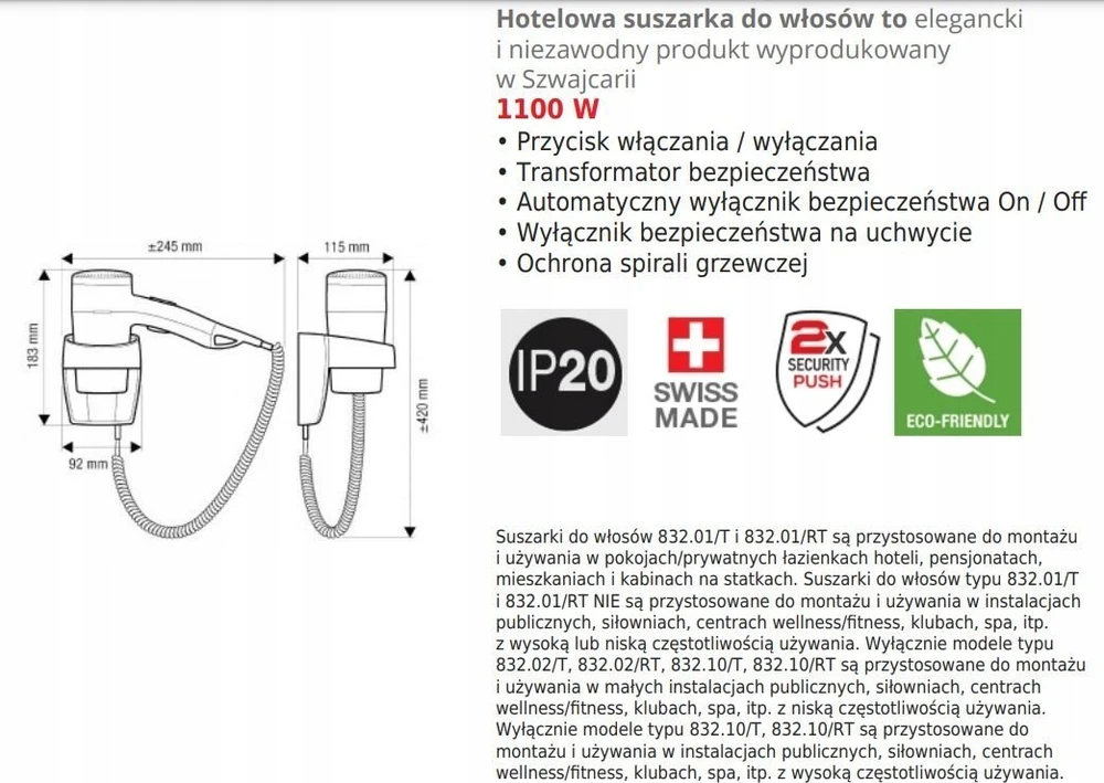 Ligo Electric VALERA 533.15/038B Plaukų džiovintuvas