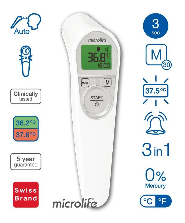 Microlife Automatinis bekontaktis termometras NC 200