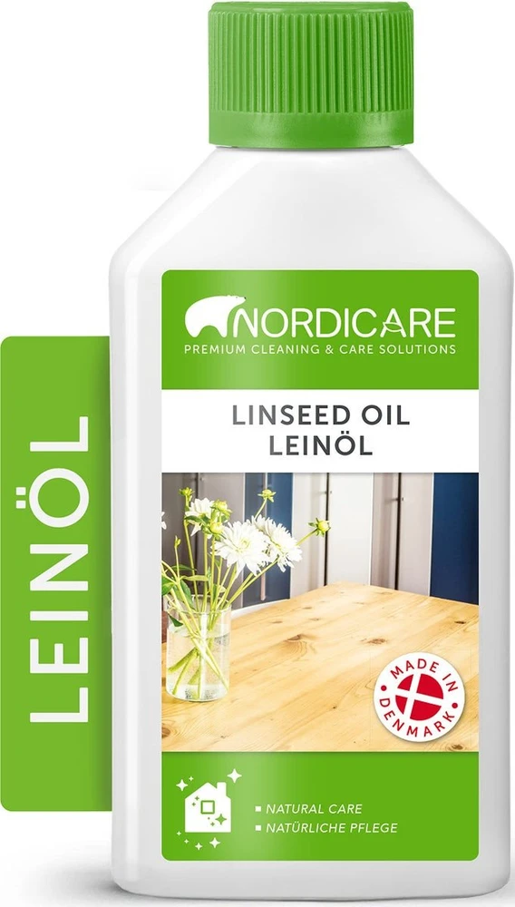 Bel London Nordicare LINŲ SĖMENŲ ALIEJUS yra augalinis aliejus, skirtas visų rūšių medienai apdoroti ir prižiūrėti. Aliejus palieka 100 % biologiškai aktyvų paviršių ir pabrėžia originalią natūralią medienos struktūrą. Suteikia paviršiui gražų, ilgaamžį ir atsparų paviršių, apsaugo nuo purvo, drėgmės ir išdžiūvimo. Šviesesnė mediena įgaus šviesiai geltoną spalvą. 250 ml