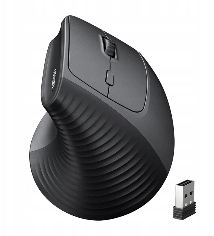Belaidė pelė pionowa Ugreen M571, 2.4G, 4000 DPI, 1x AA (juoda)