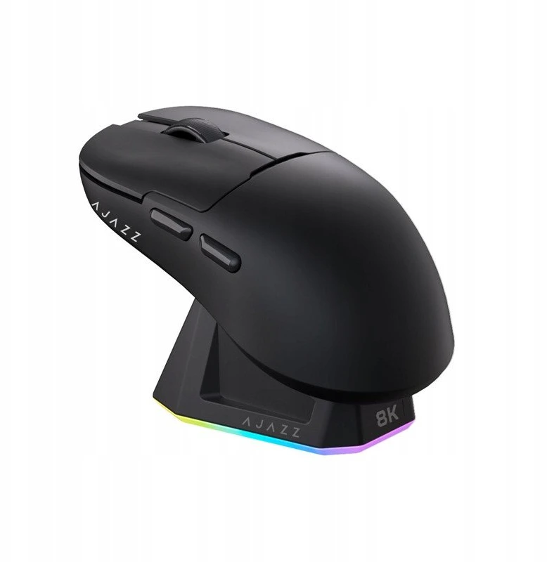 „Ajazz AJ159 PRO 3395-8K“ belaidė pelė su juodos spalvos prijungimo stotele