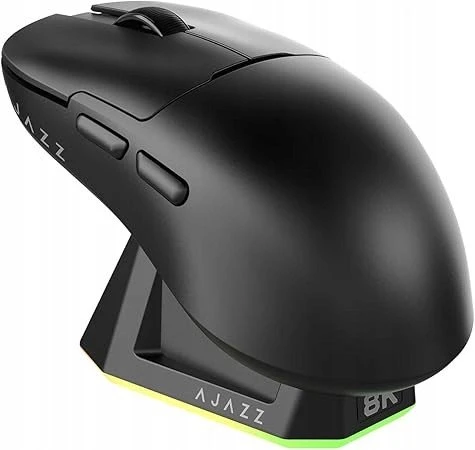 „Ajazz AJ159 PRO 3395-8K“ belaidė pelė su juodos spalvos prijungimo stotele