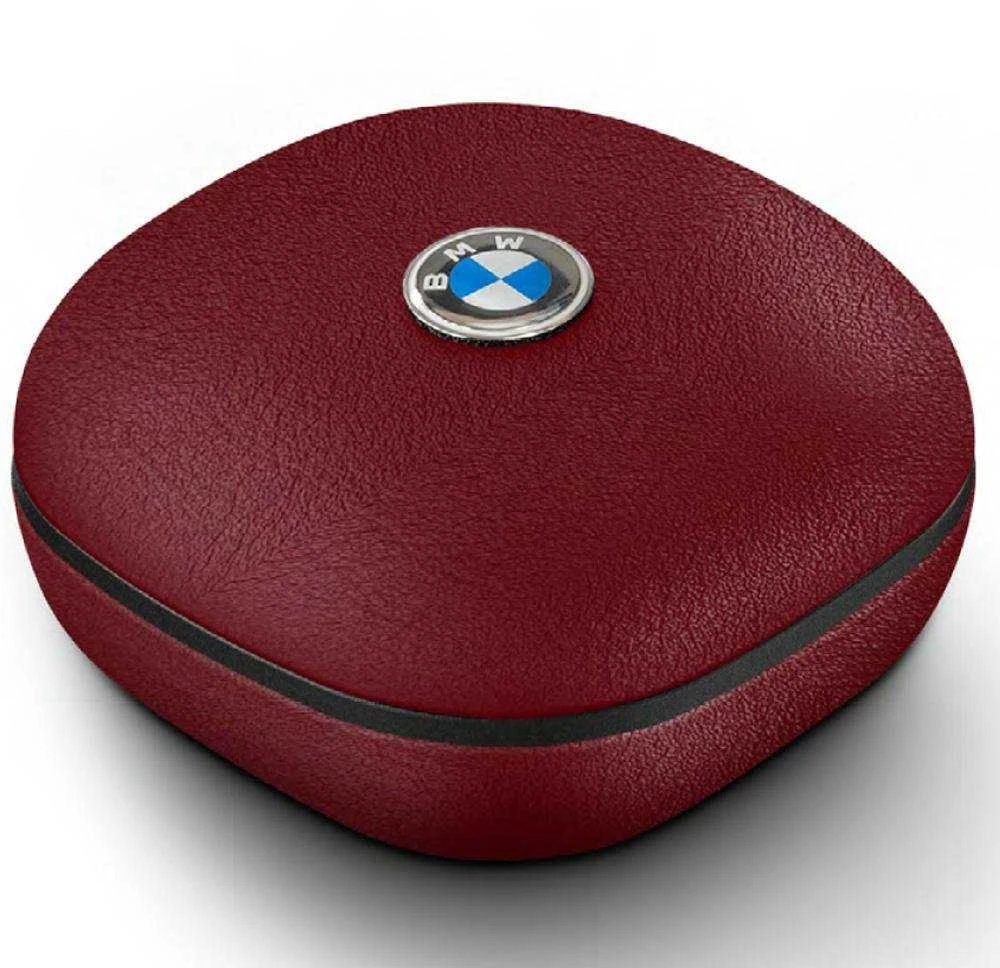 Belaidės ausinės ENC BMW TWS odinės metalinės BMW logotipo BMW001139 raudonos