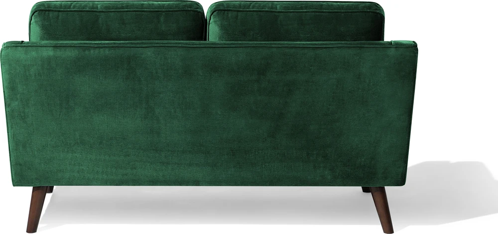 Beliani Dvivietė sofa LOKKA, veliūras, smaragdo spalva