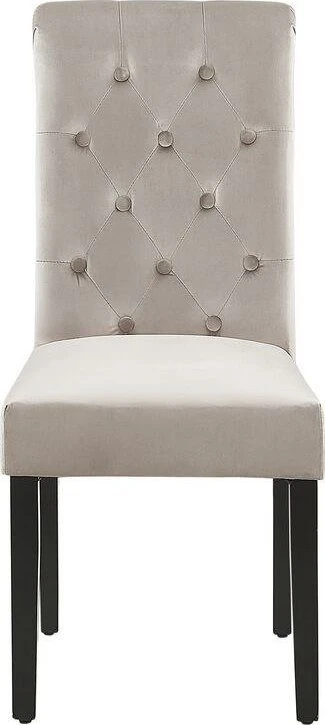 Beliani 2 valgomojo kėdžių komplektas VELVA, veliūras, pilkas