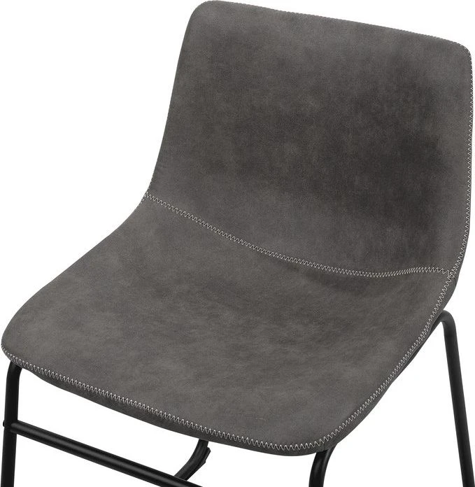Beliani 2 valgomojo kėdžių komplektas BATAVIA tamsiai pilkas
