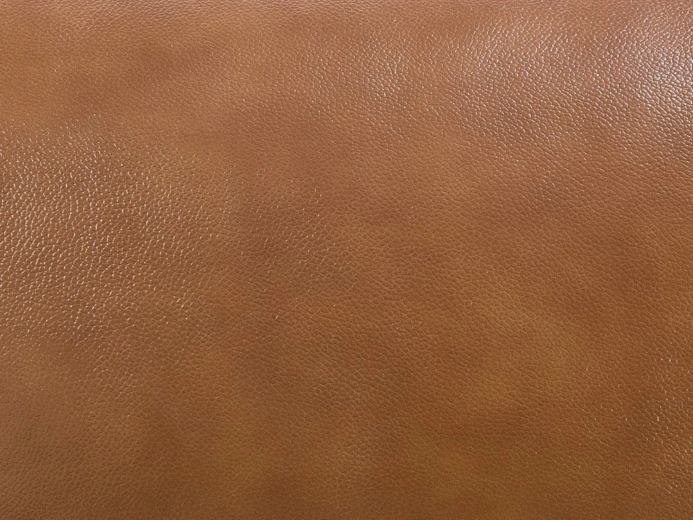 Beliani Trivietė sofa HORTEN Natūrali oda Auksinė ruda