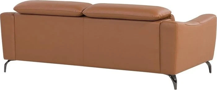 Beliani Trivietė sofa NARWIK Natūrali oda, auksinės rudos spalvos