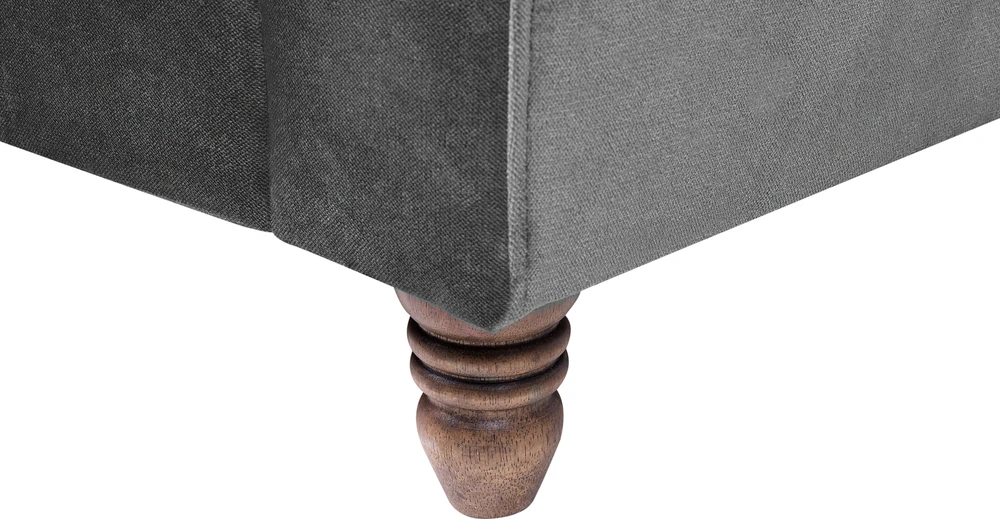 Beliani Dvivietė sofa EIKE aksominė pilka