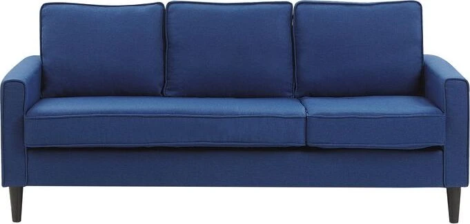 Beliani 3 vietų sofa AVESTA, tamsiai mėlyna su atrama kojoms