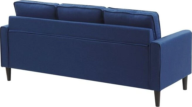 Beliani 3 vietų sofa AVESTA, tamsiai mėlyna su atrama kojoms