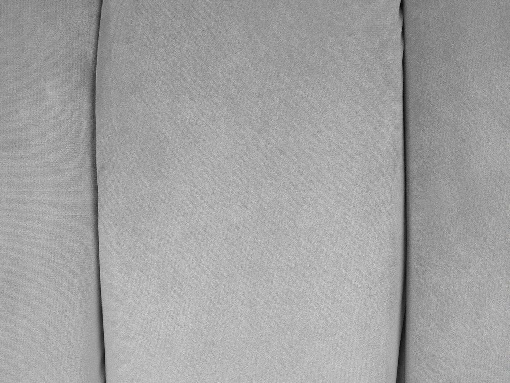 Beliani Trivietė sofa ALSVAG veliūrinė šviesiai pilka