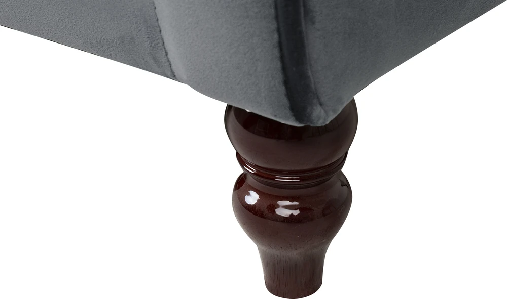 Beliani 3 vietų sofa FENSTAD, veliūrinė, pilka