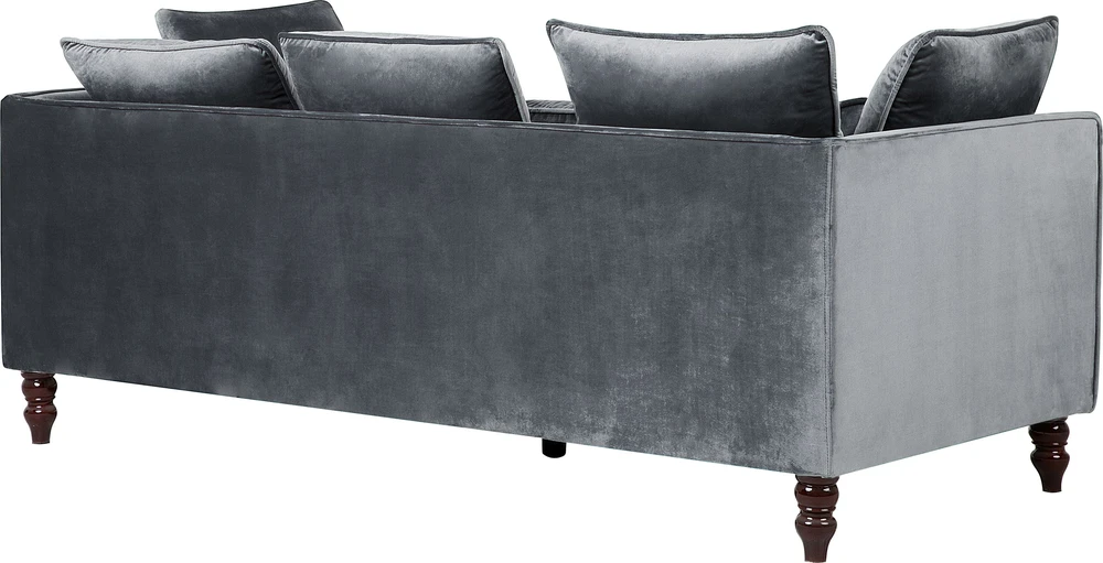 Beliani 3 vietų sofa FENSTAD, veliūrinė, pilka