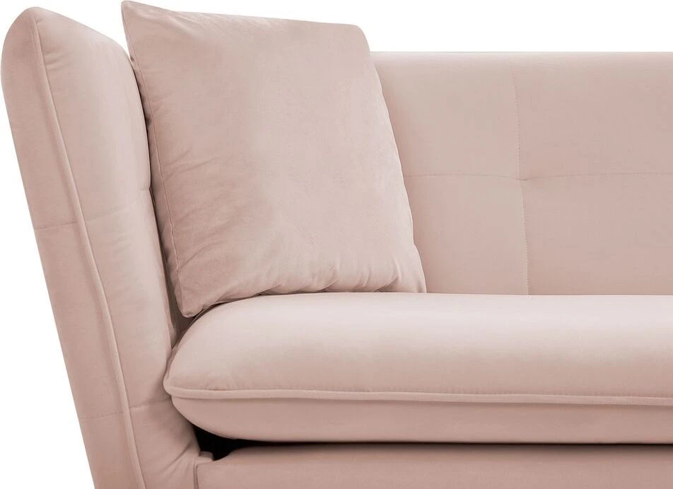 Beliani Trivietė sofa FREDERICA veliūrinė rožinė