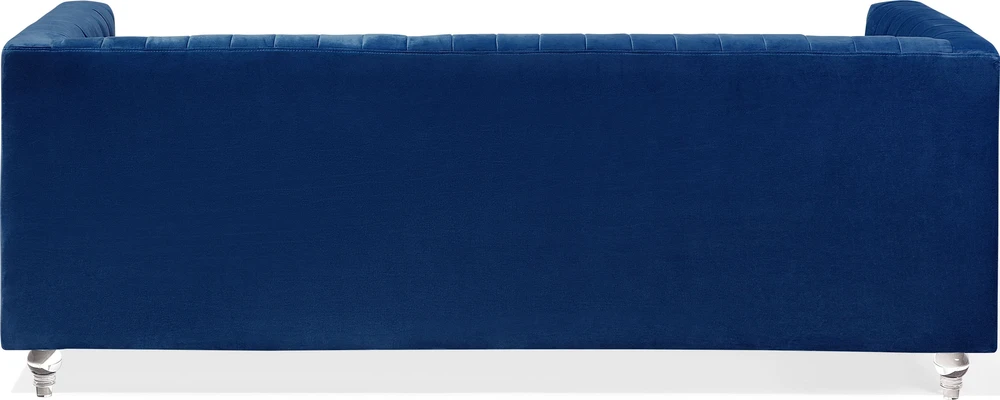 Beliani Trivietė sofa ARVIKA aksominė tamsiai mėlyna