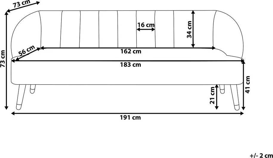 Beliani Trivietė sofa ALSVAG veliūrinė, rožinė