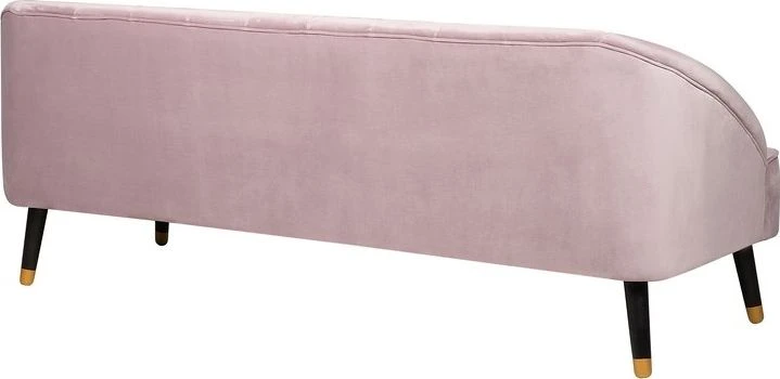 Beliani Trivietė sofa ALSVAG veliūrinė, rožinė